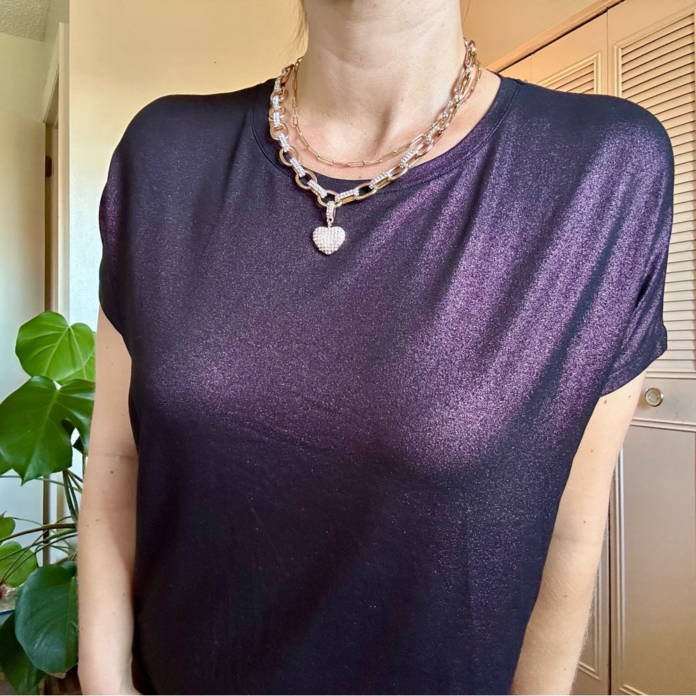 🌸Majestic Filatures Soft Touch Tee - Violet Shimmer